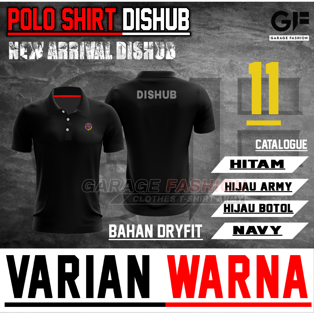 Kaos Kerah Dishub//Kaos Dishub//Wangki Dishub//T-Shirt Dishub Bahan Dryfit//Kaos Jersey Dishub//Baju