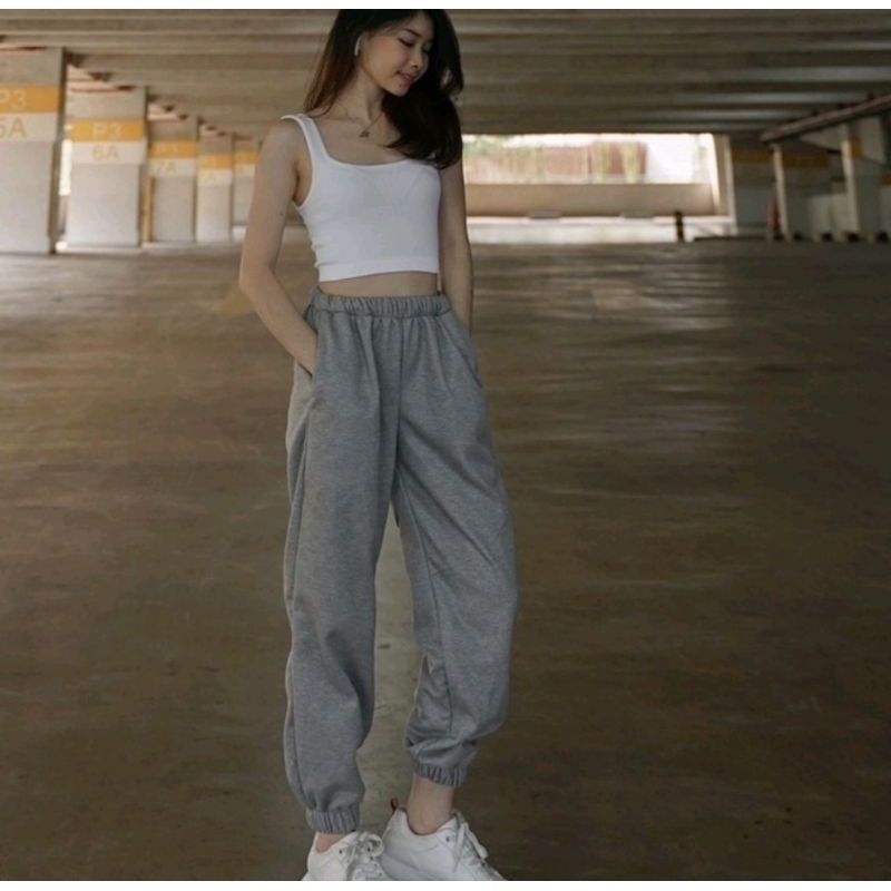 Celana Jogger Wanita Korean Style / Celana Olahraga Panjang Dewasa / TRAINING JOGGER