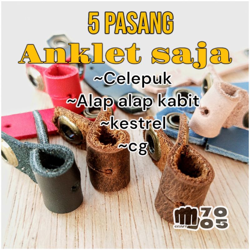 5 pasang Angklet/ anklet alap alap kabit,kestrel,cg, celepuk