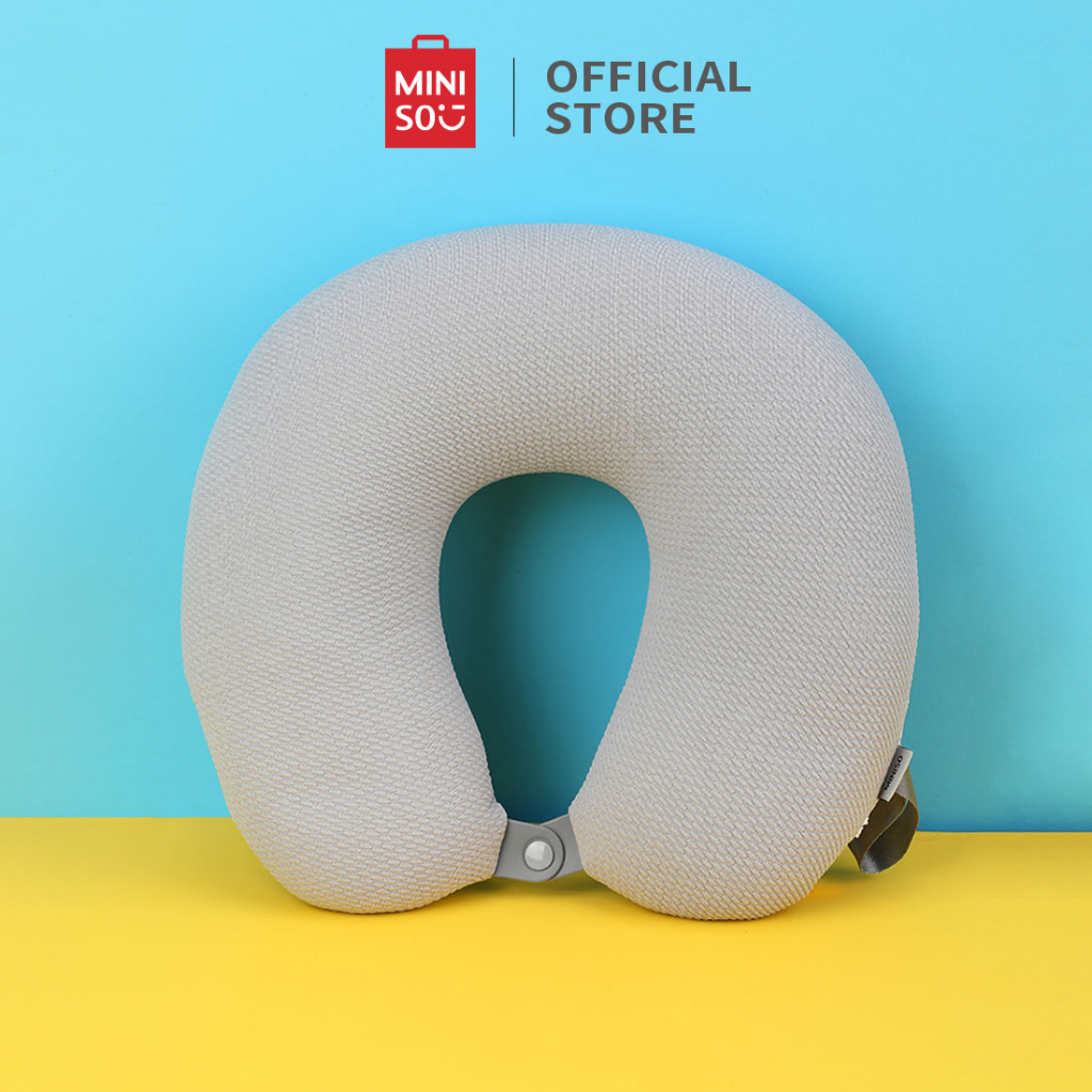 MINISO Bantal Solid Color Bantal Leher U-shaped Neck Pillow Bantal Leher Bantal Kepala Travel Bantal