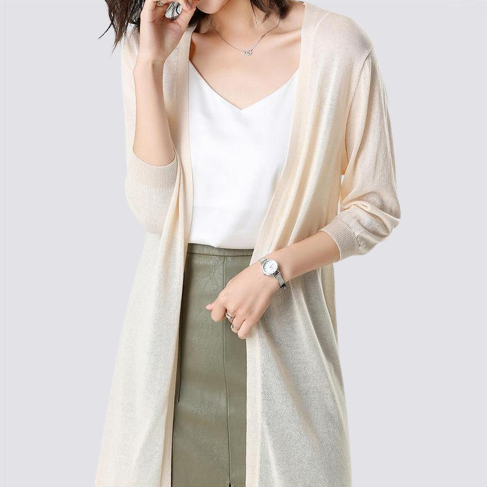 XIAOZHAINV Cardigan Wanita Korean Style Lengan Pendek 363