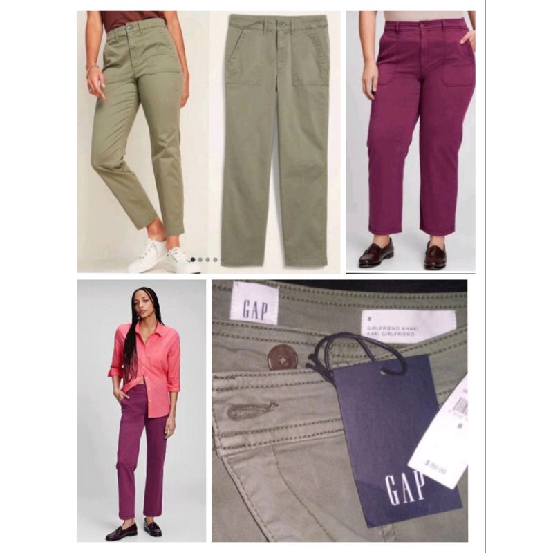 GAP Chinos Slim Cropped Trouser Celana Bahan Wanita  Original Branded