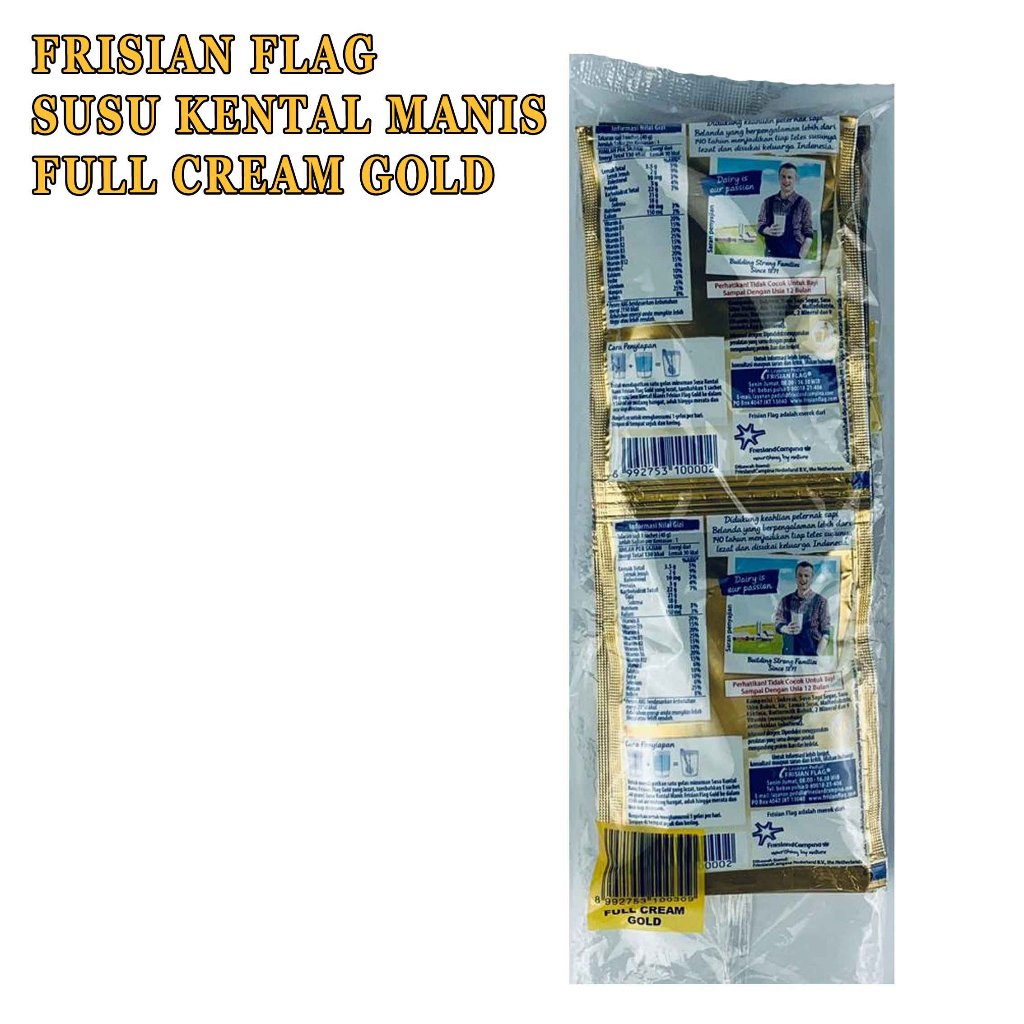 SUSU KENTAL MANIS FRISIAN FLAG FULL CREAM GOLD 38g