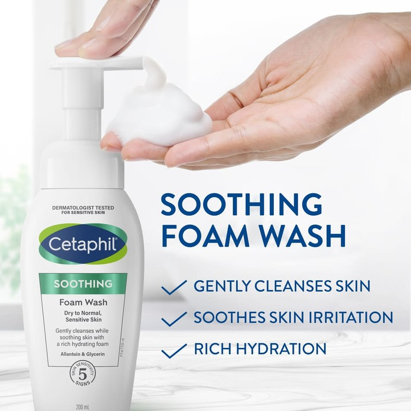 Cetaphil Soothing Foam Wash 200ml - Pembersih Untuk Muka