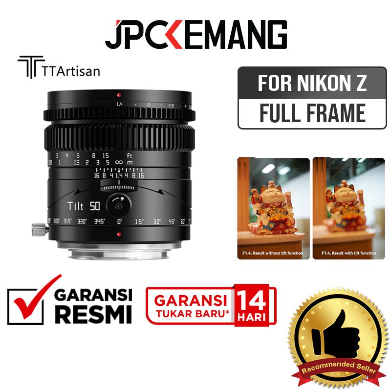 TTArtisan Tilt 50mm f1.4 Nikon Z TTArtisans 50 mm f/1.4 Nikon Garansi Resmi