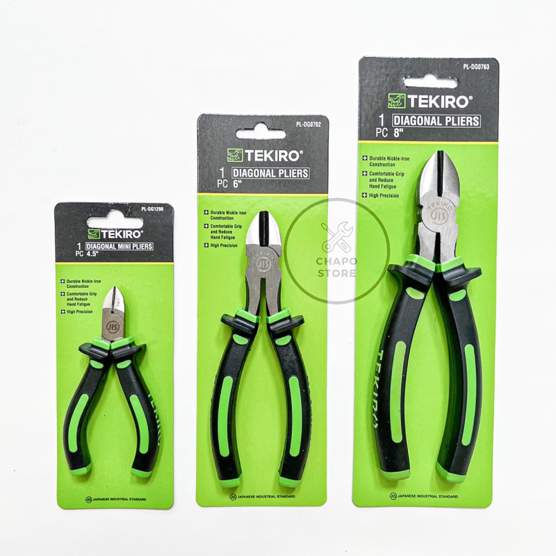 Tekiro tang potong 4,5 6 8 inch diagonal pliers