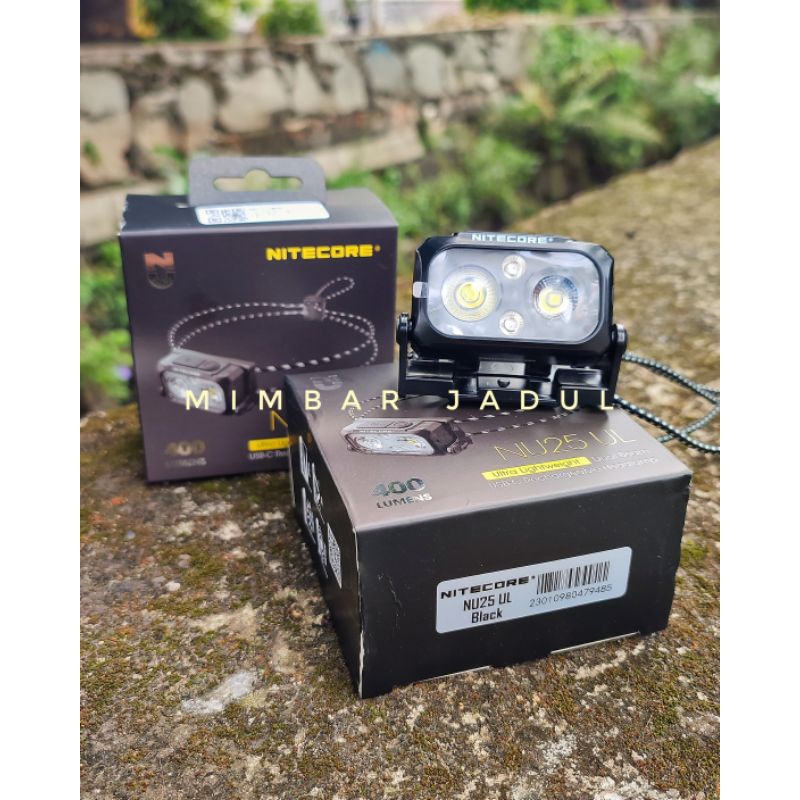 Lampu Senter Kepala Cas Ulang Kemping Headlamp Rechargeable NITECORE NU25 UL 400 Lumens