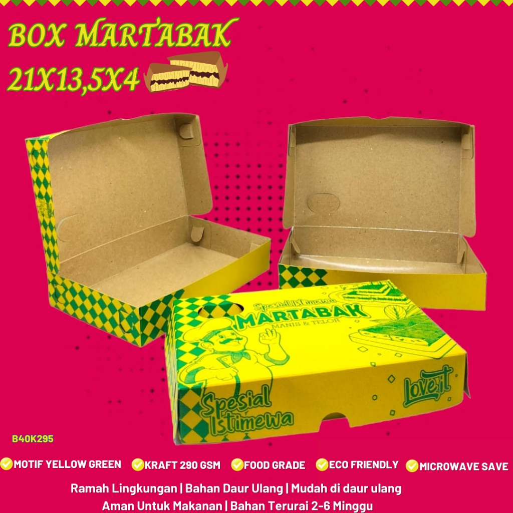 Dus Martabak Laminasi Box Martabak (B40K295-21X13.5X4 Cm)