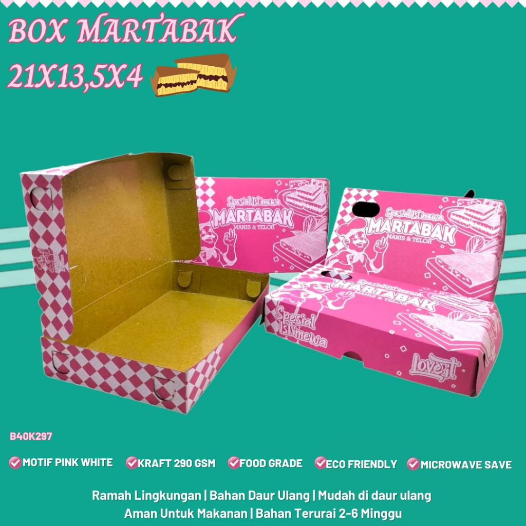 Dus Martabak Box Martabak Laminasi (B40K297-21X13.5X4 Cm)