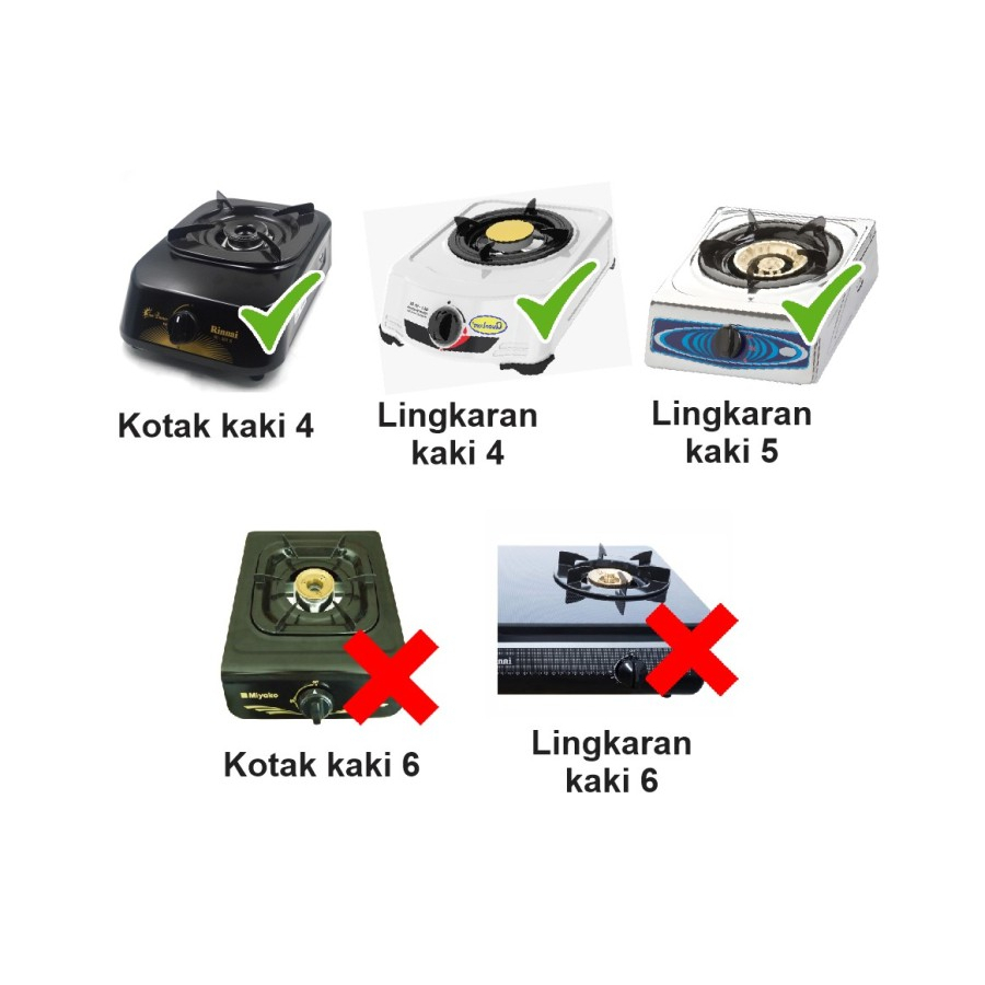 Tatakan Kompor Gas Anti Angin Anti Selip Universal Kompor Kaki 4-5 Hemat Energi Anti Terbakar