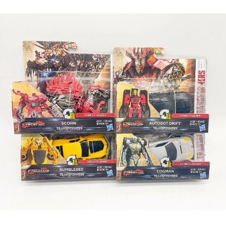 Hasbro Transformers The Last Knight Cyberfire Turbo Changer Corn Cogman Bumblebee Drift Mainan