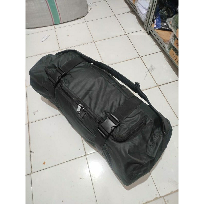 tas puyersak hitam resleting/ransel pendidikan tni/polri/tas pulsak ransel guling