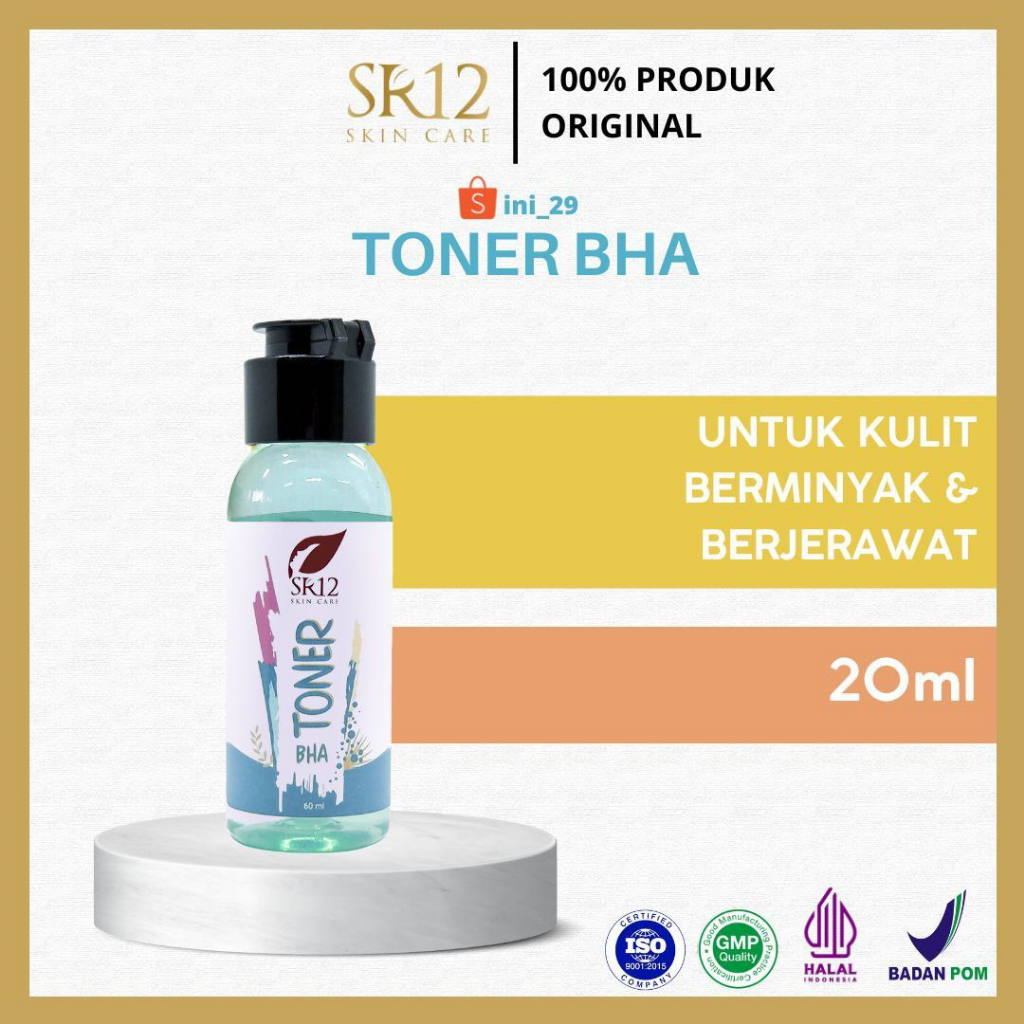 TONER BHA SR12 Eksfoliasi eksfoliater kulit beruntus dan jerawat