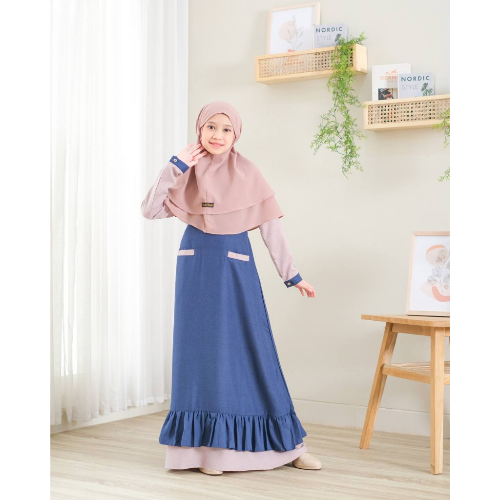 Hamasah - Gamis anak Perempuan bahan katun madinah by Riskirich