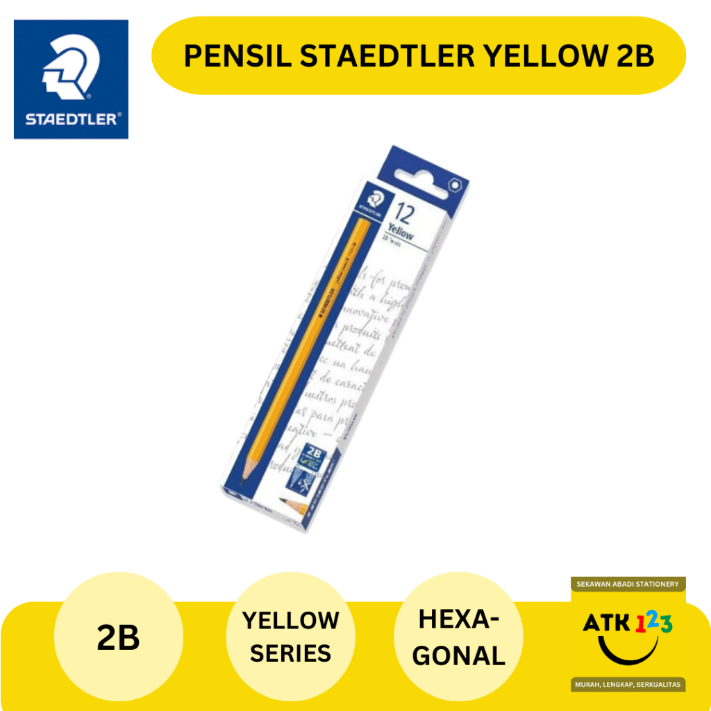 Pensil Staedler Original / Yellow / Alat Tulis / Pensil Komputer / 2B