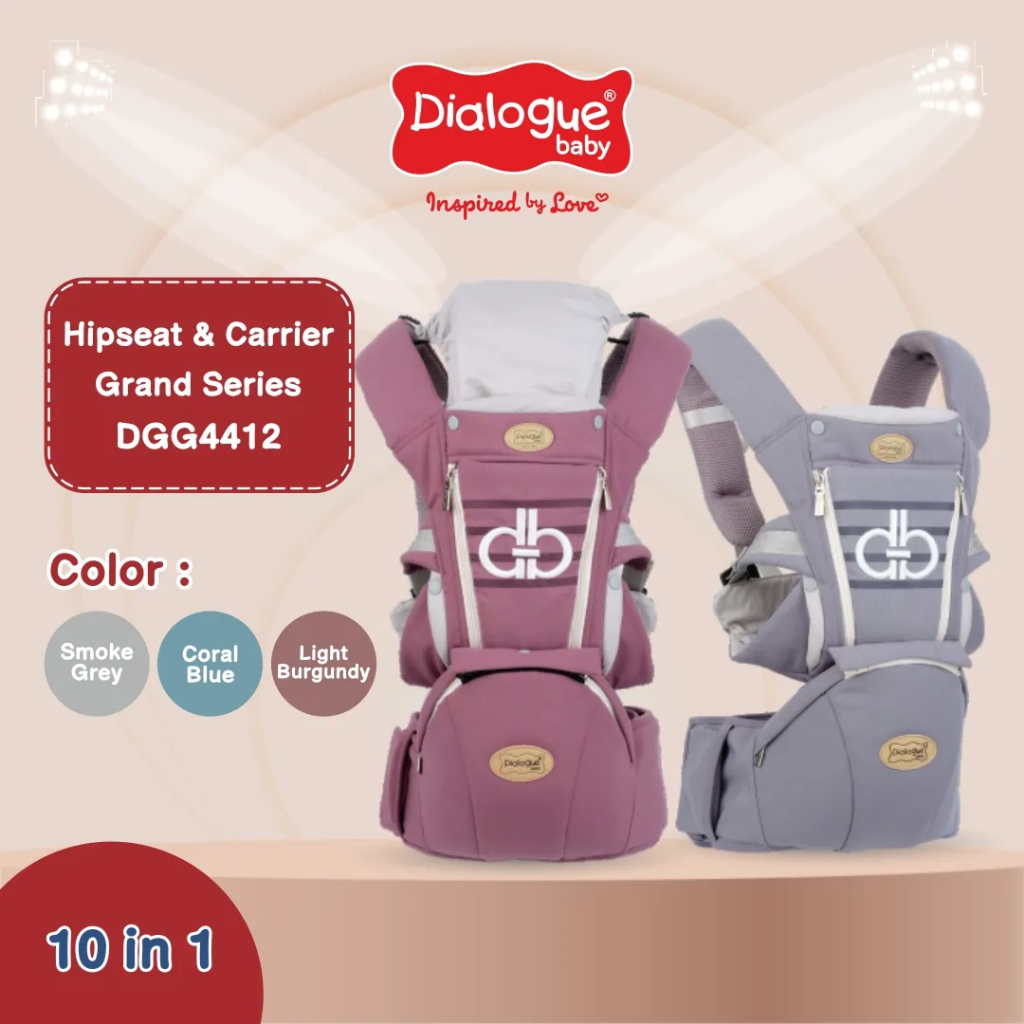 Gendongan Depan Duduk Hipseat Bayi Dialogue Baby Hipseat 10 in 1 Grand Series - DGG4412