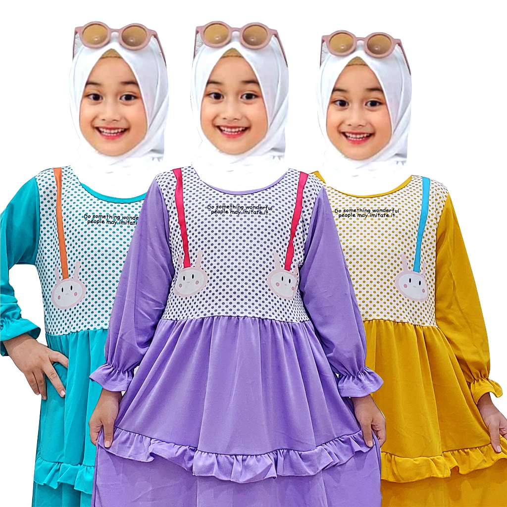 CF Kids Gamis Anak Leny Polkadot