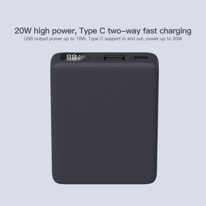 KIIP E48 Powerbank Fast Charging 10.000 mAh 20W - Mini &amp; Slim with Digital Tube Design - Garansi Resmi 1 Tahun