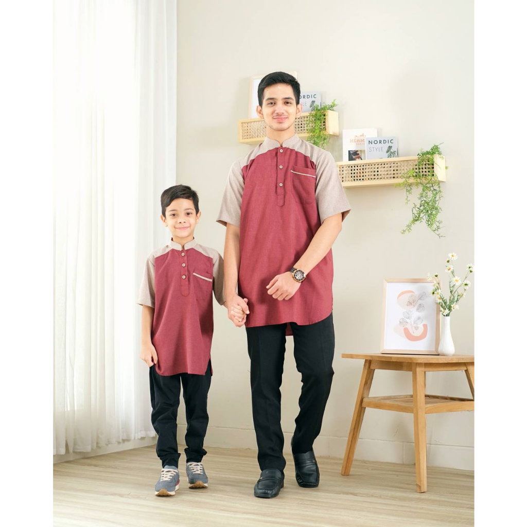 Hamasah Kurta - Koko Kids Lengan Pendek Model Casual Premium by Riskirich