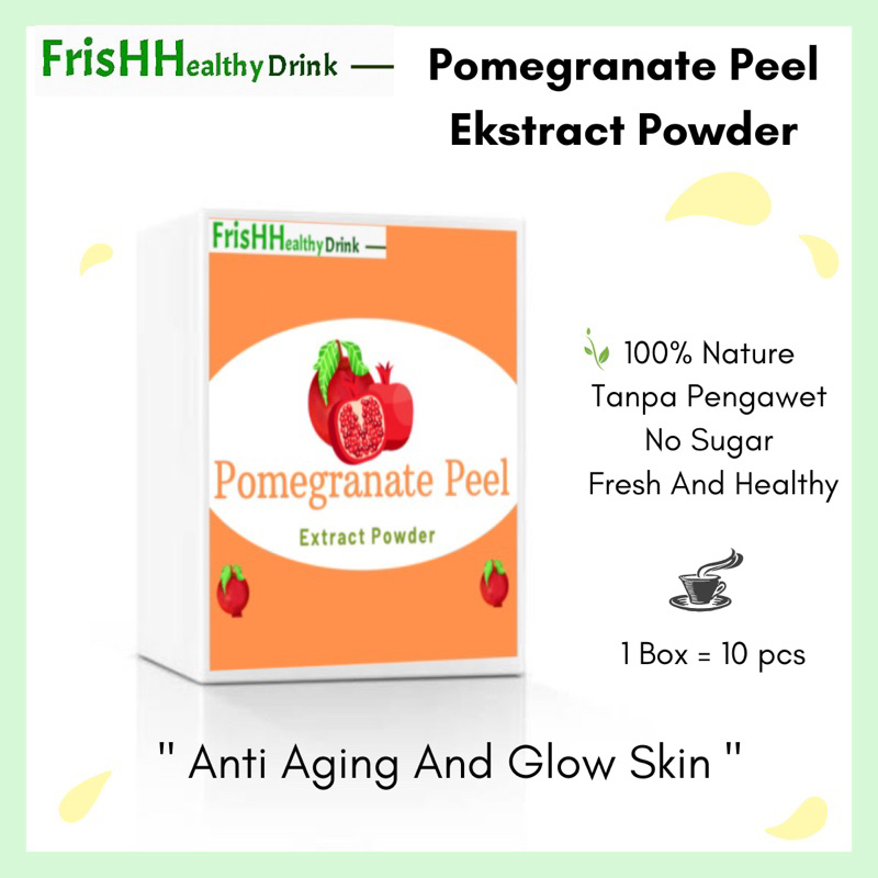 

Pomegranate Pell (Kulit Delima) Extract - Healthy Skin - By Frishhealthy - Glowing skin- Mencerahkan Kulit - Anti aging - Melembabkan Kulit