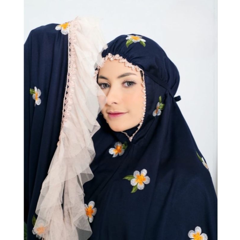 (free SAJADAH Traveling) mukena dewasa rayon bordir mahalini