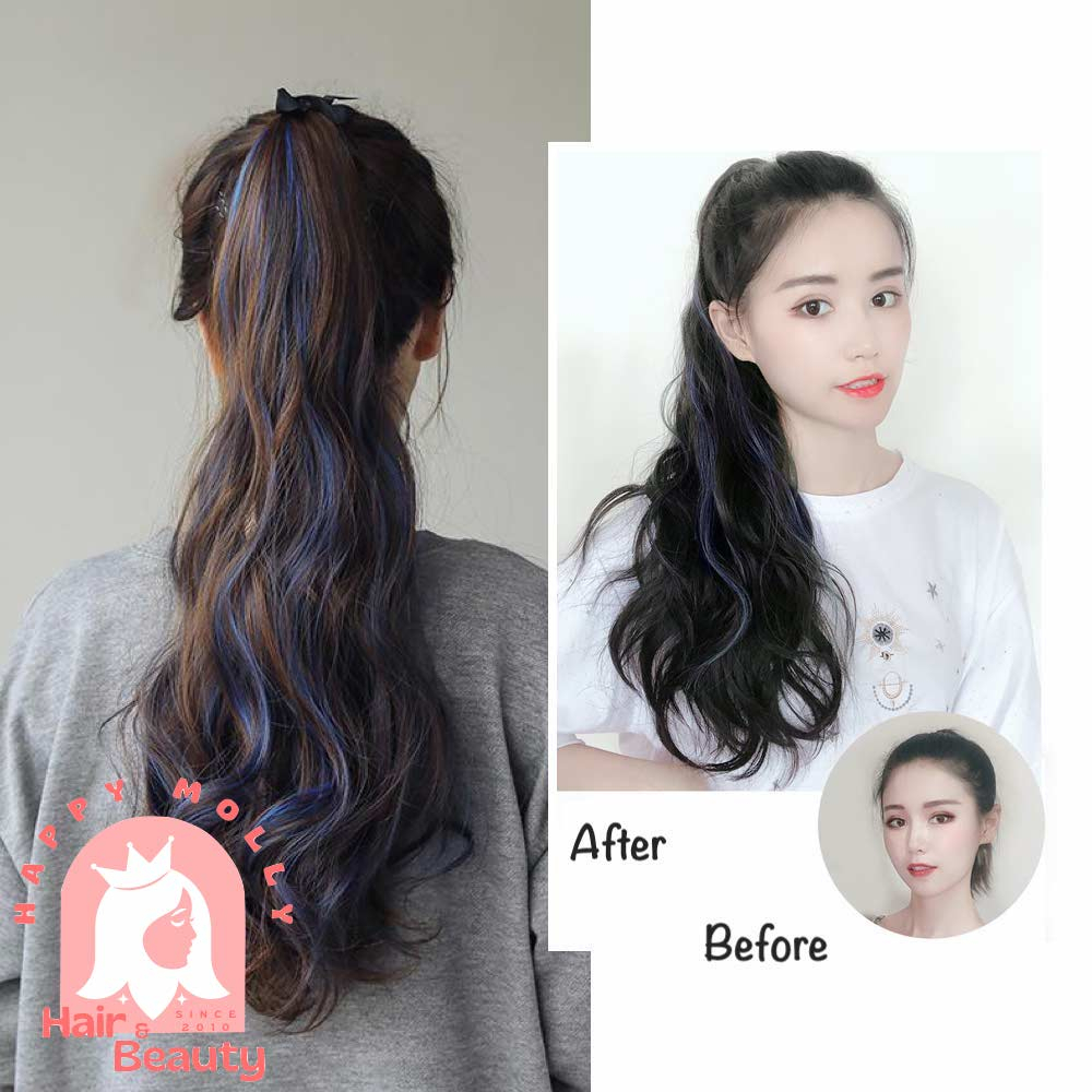 Hair Clip Ponytail Wig - Rambut Kuncir Ekor Kuda Fashion Wanita Korea - Curly - Hair Extension W8214 ( Group )