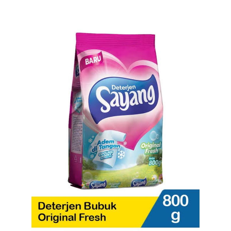 sayang detergent bubuk ukuran 800gr / sayang detergent cair 750ml