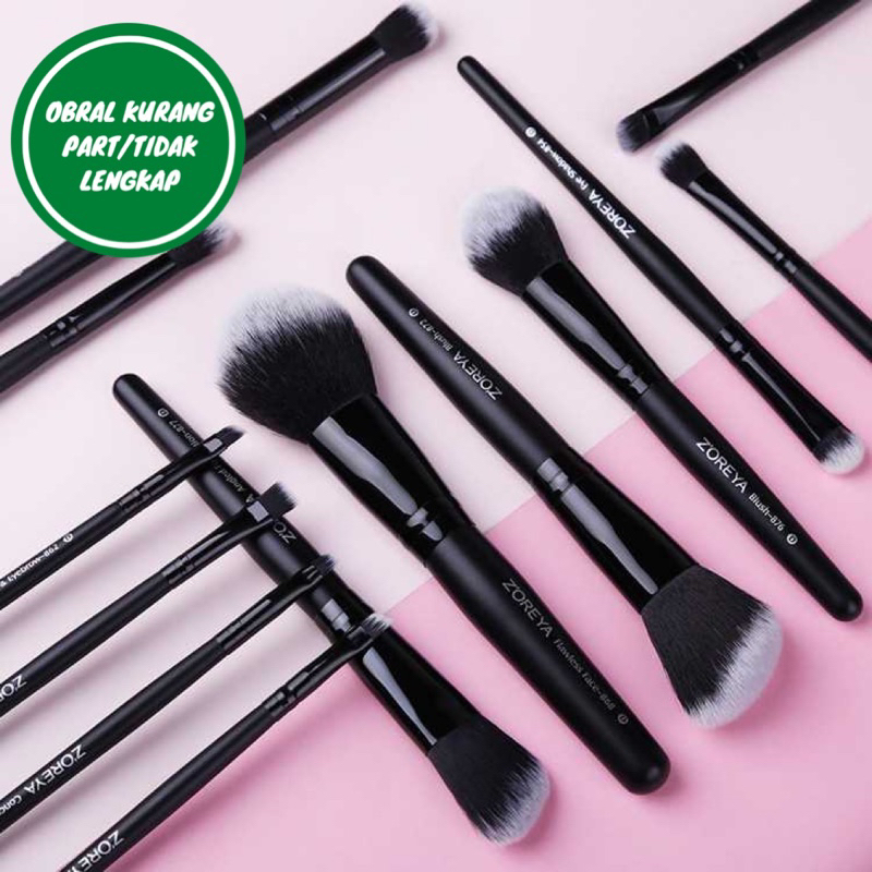 [OBRAL RIJEK] Brush Make Up Set dengan Pouch - ZZ15