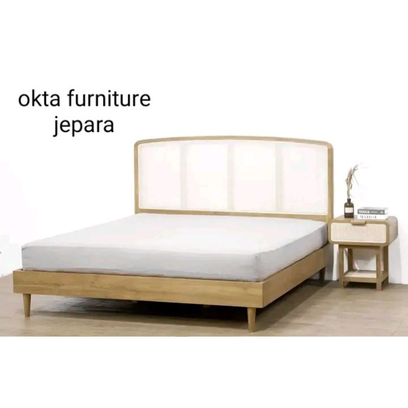 ranjang/tempat tidur rotan jepara