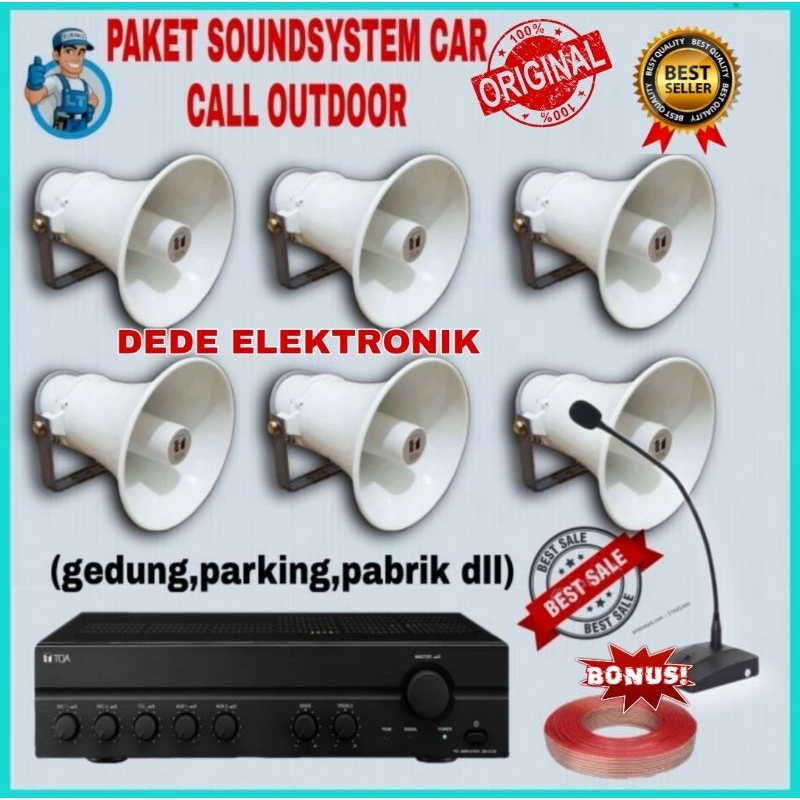 Paket Speaker toa Outdoor Speaker car call full toa (6 titik speaker toa 15 watt)