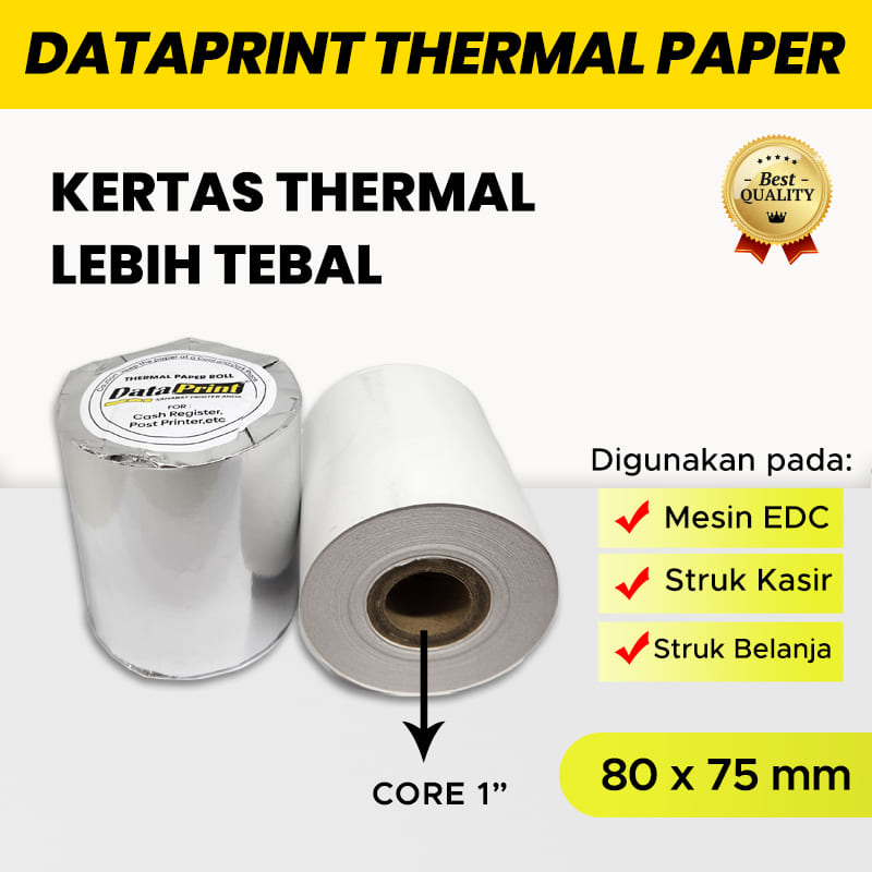 DataPrint kertas thermal / Struk / kasir / Mesin EDC 80x75mm