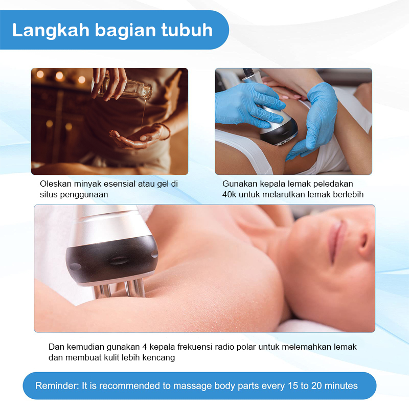 ⭐Garansi⭐ 3 in 1 RF 40K 80K Slimming Machine Radio Frequency Ultrasound 40k 80k Cavitation Wajah Badan Burn Fat Pelangsing Tubuh Hilangkan Kerut