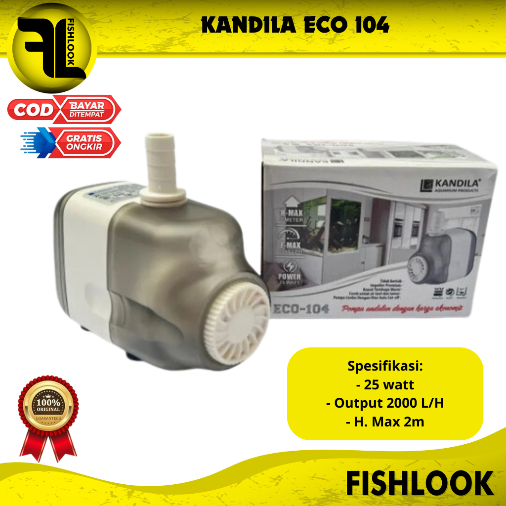 KANDILA ECO 104 ECO104 MESIN POMPA CELUP POWER HEAD AQUARIUM LOW WATT