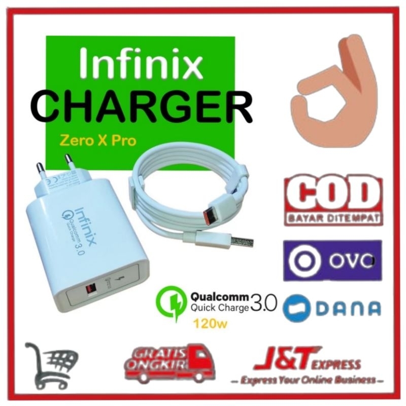 CHARGER INFINIX ZERO X PRO CASAN KABEL TYPE C SUPER VOOC 120WAT