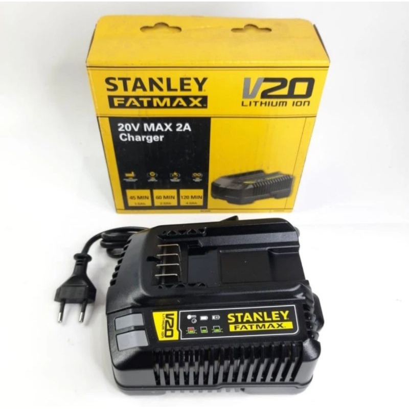 Charger Cas Casan Baterai Mesin Bor Cordless STANLEY FATMAX 20V SC200 SC 200 DCB115 DEWALT DCB184 DC
