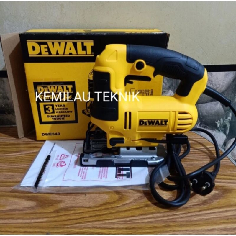 Mesin Gergaji Potong Kayu Jigsaw DEWALT DWE349 Jig Saw DWE 349 LISTRIK Dw349 dw349r besi stainless m