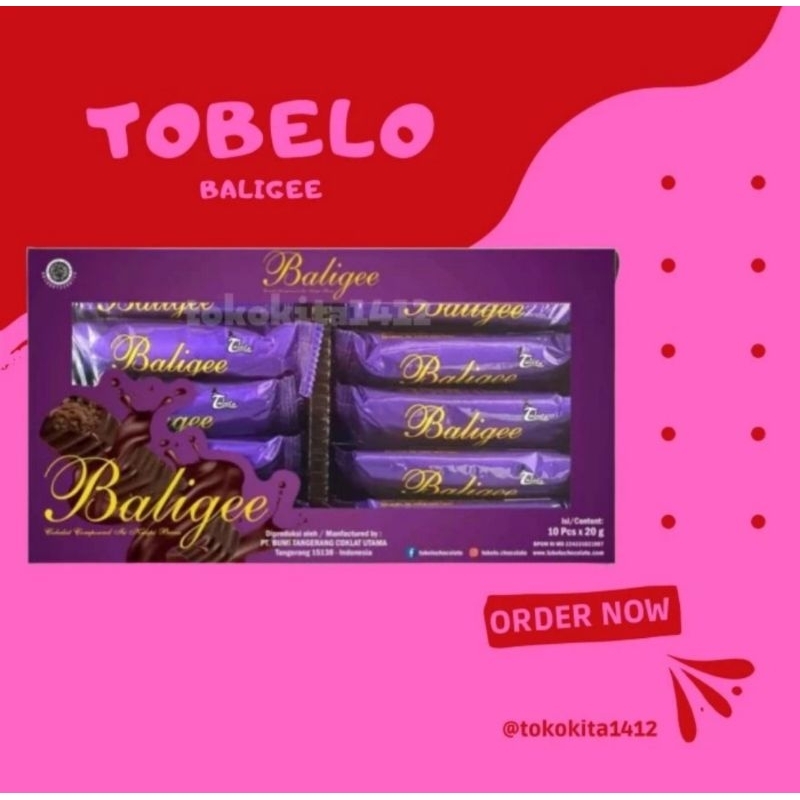 Tobelo Baligee Chocolate Tray isi 10 pcs @20gr