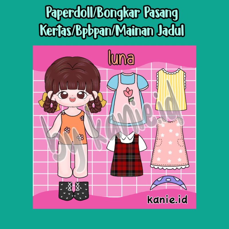 Mainan Bongkar Pasang Kertas/Bpbpan kekinian/Baju-bajuan