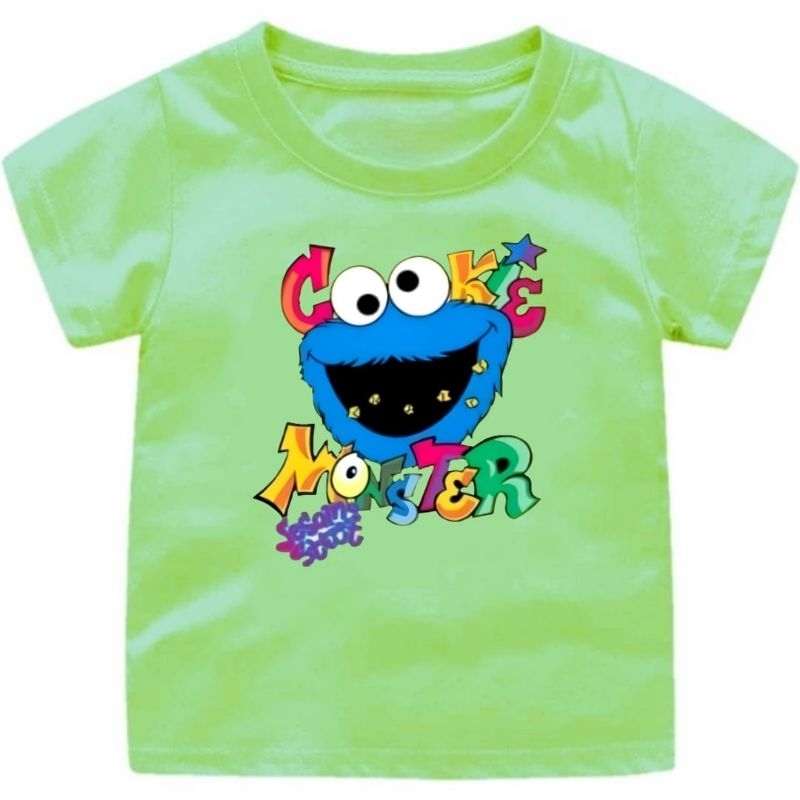 Baju Kaos Anak COOKIE MONSTER 1-13 TAHUN/REAMAJA/DEWASA