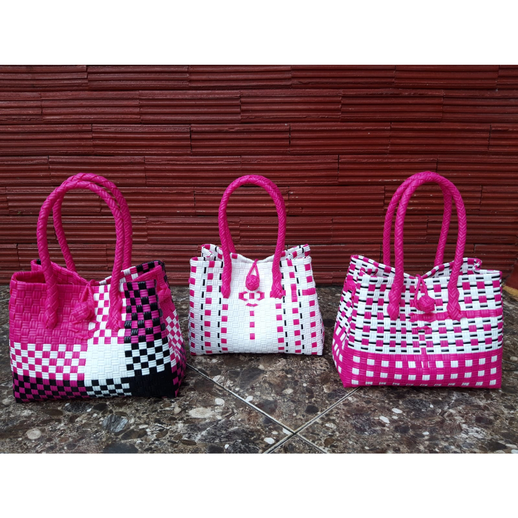 TAS ANYAM MURAH/TAS WANITA/TAS KERAJINAN/TAS ANYAMAN PLASTIK JALI