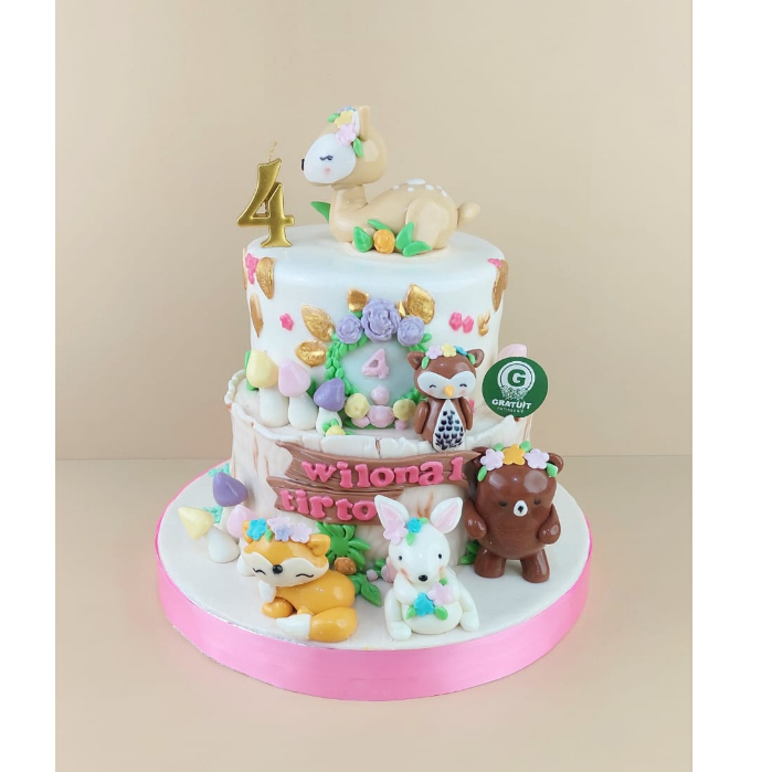 

ANIMALS UK 20+15CM TINGKAT CAKE ULANG TAHUN