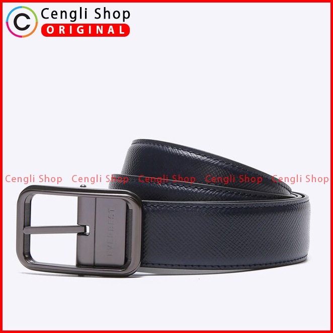 EM05 IKAT PINGGANG PRIA EVERBEST ORIGINAL SABUK TALI KULIT ASLI BIRU NAVY BLUE
