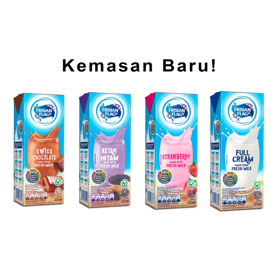 Susu UHT/ Frisian Flag/ Susu Bendera Purefarm/ 225ml