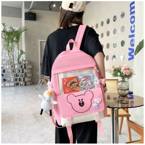 (COD) Vyctoria VOS12471 Tas Ransel Lucu 5in1 Wanita Cantik Terbaru JT12471 12471