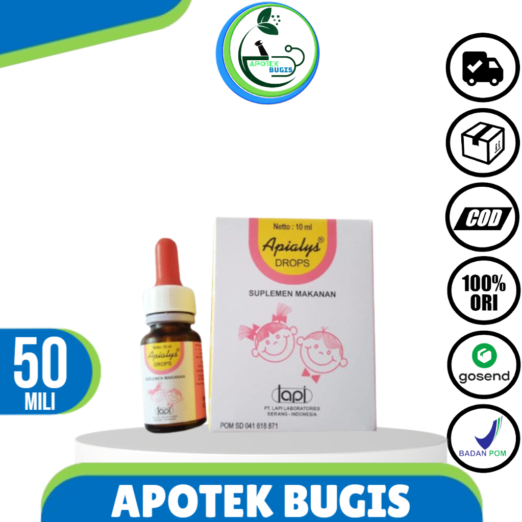 Apialys Drops 10 ml - Apialys Syrup 100 ml / Suplemen Kesehatan / Multivitamin Anak