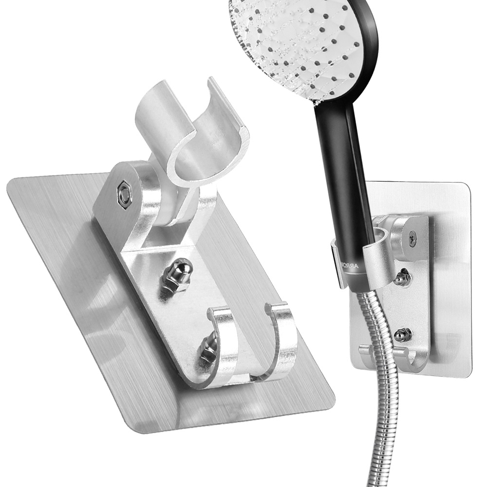 HOLDER BRAKET SHOWER MODEL TEMPEL TANPA PERLU BOR STAINLESS ANTIKARAT