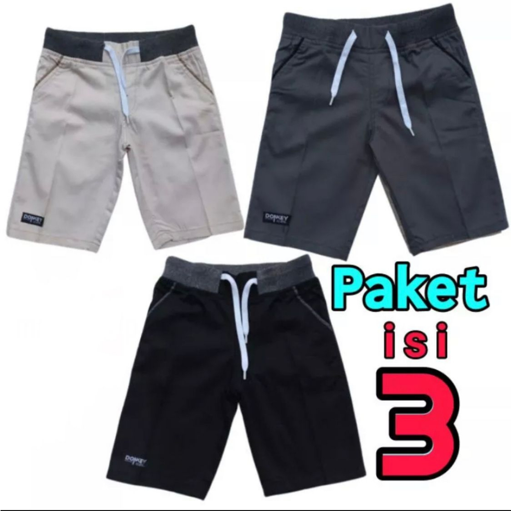 Celana Pendek Pria Chinos isi 3 Celana 60 ribu