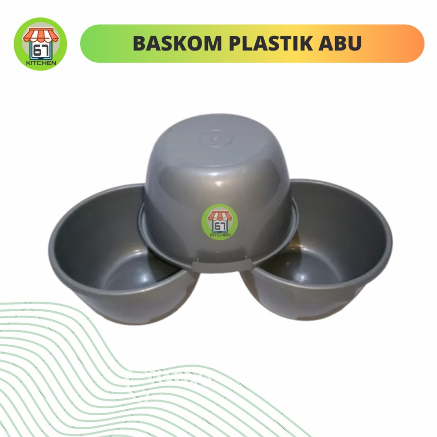 Baskom Plastik Silver /Baskom Abu No 8, 10,12,14 Beeplast - Baskom Adonan - Baskom Air - Baskom Kecil,  Baskom Besar - Wadah Air