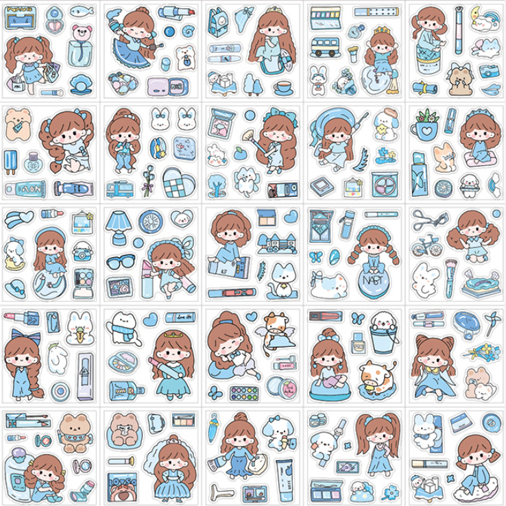 [ORGM] STICKER VIRAL Estetik Deco Sticker Sticker Jurnal Sticker Cantik Set 100 Lembar
