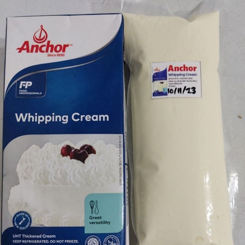 

[ share pack 600 ml ] anchor whipping cream 600 ml / krim whipping topping heavy cream